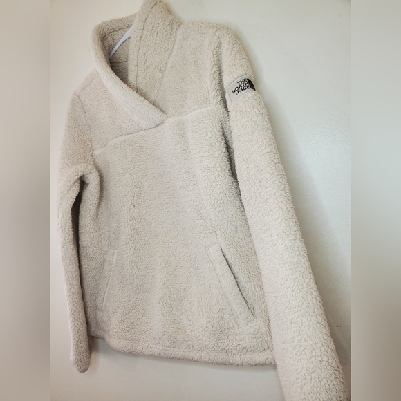 The North Face Campshire Sherpa Fleece Pullover Size Small Vintage White - Picture 3 of 13